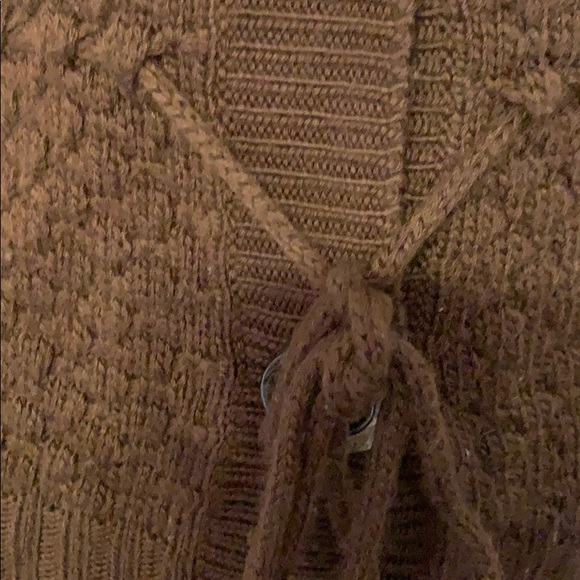 The Limited Brown Button Down Tie Sweater - Picture 5 of 9